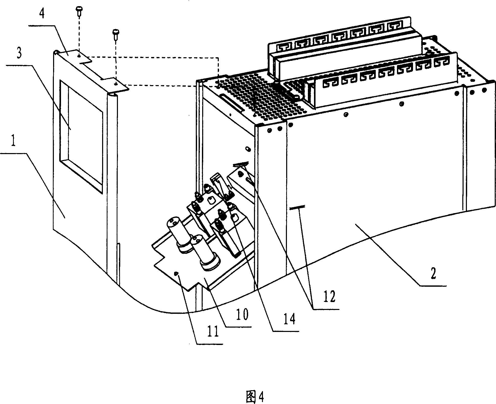 Inserted hanging door type cabinet