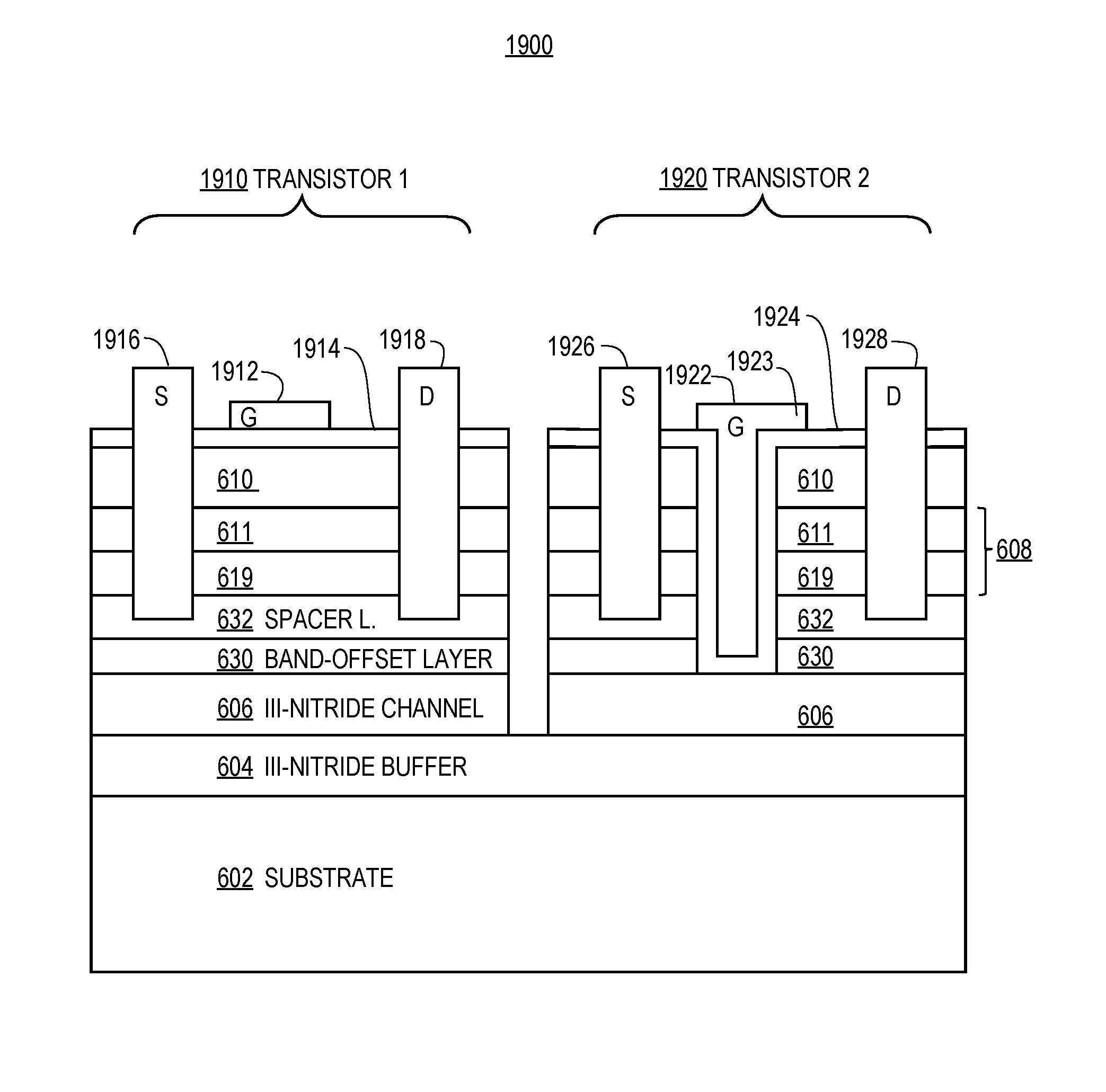 Semiconductor structure with a spacer layer