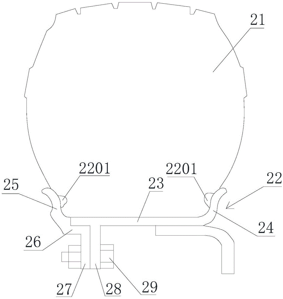 A solid tire dismounting and anti-tire structure