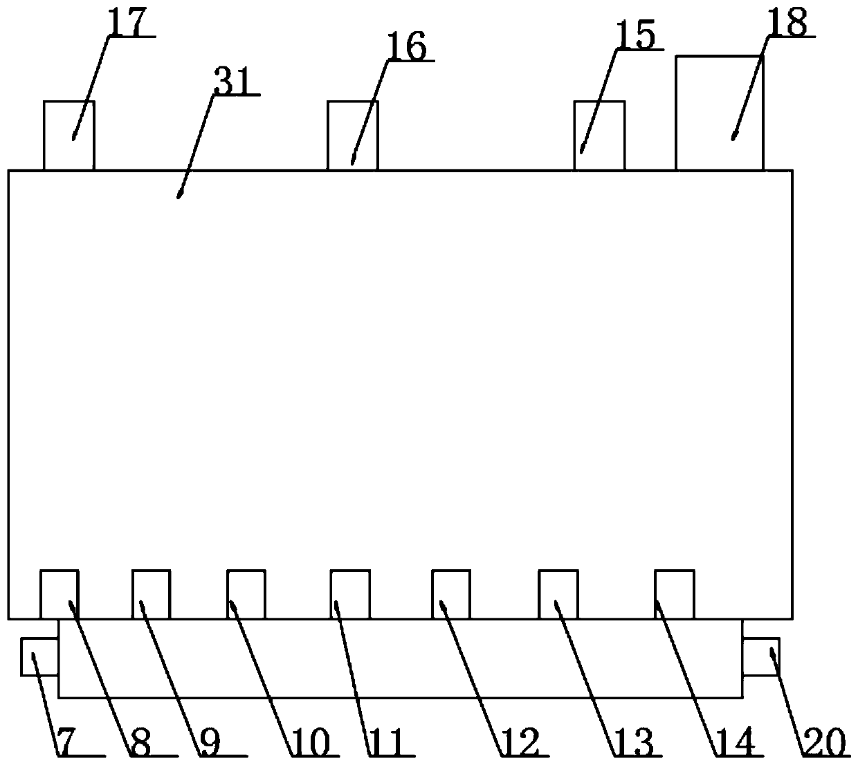 Waste circuit board two-stage type steel strip vacuum thermal decomposition device