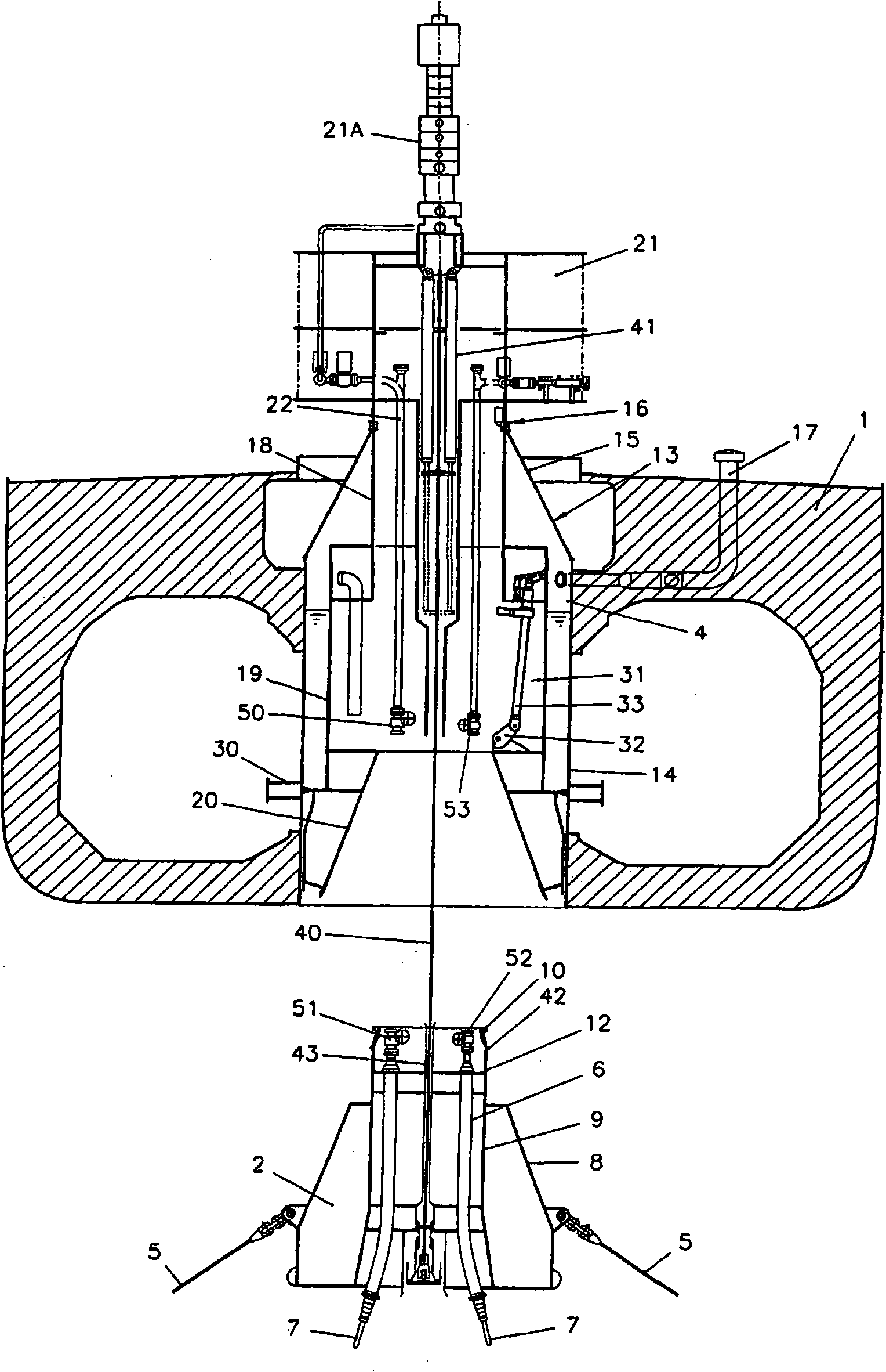 Disconnectable mooring system for a vessel