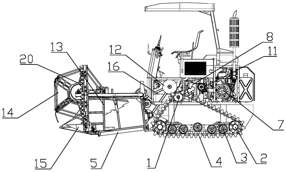 Rape cutting, airing and laying machine