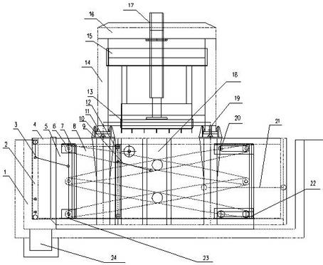 Mobile vertical compression pit horizontal waste compression station