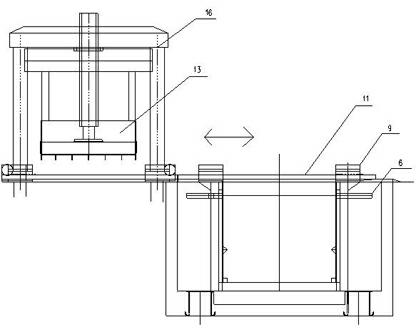 Mobile vertical compression pit horizontal waste compression station