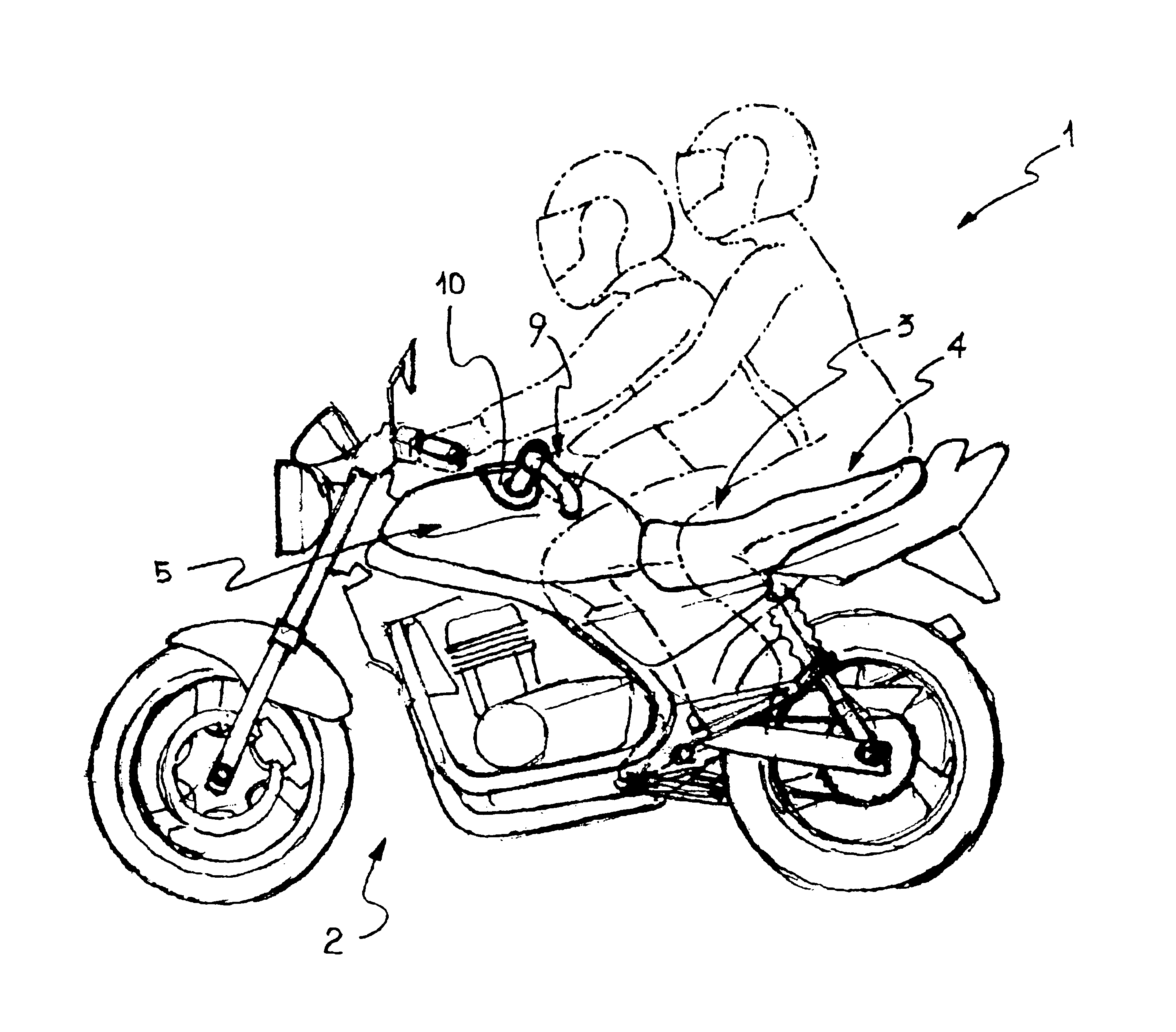 Motorcycle with handgrip for the passenger
