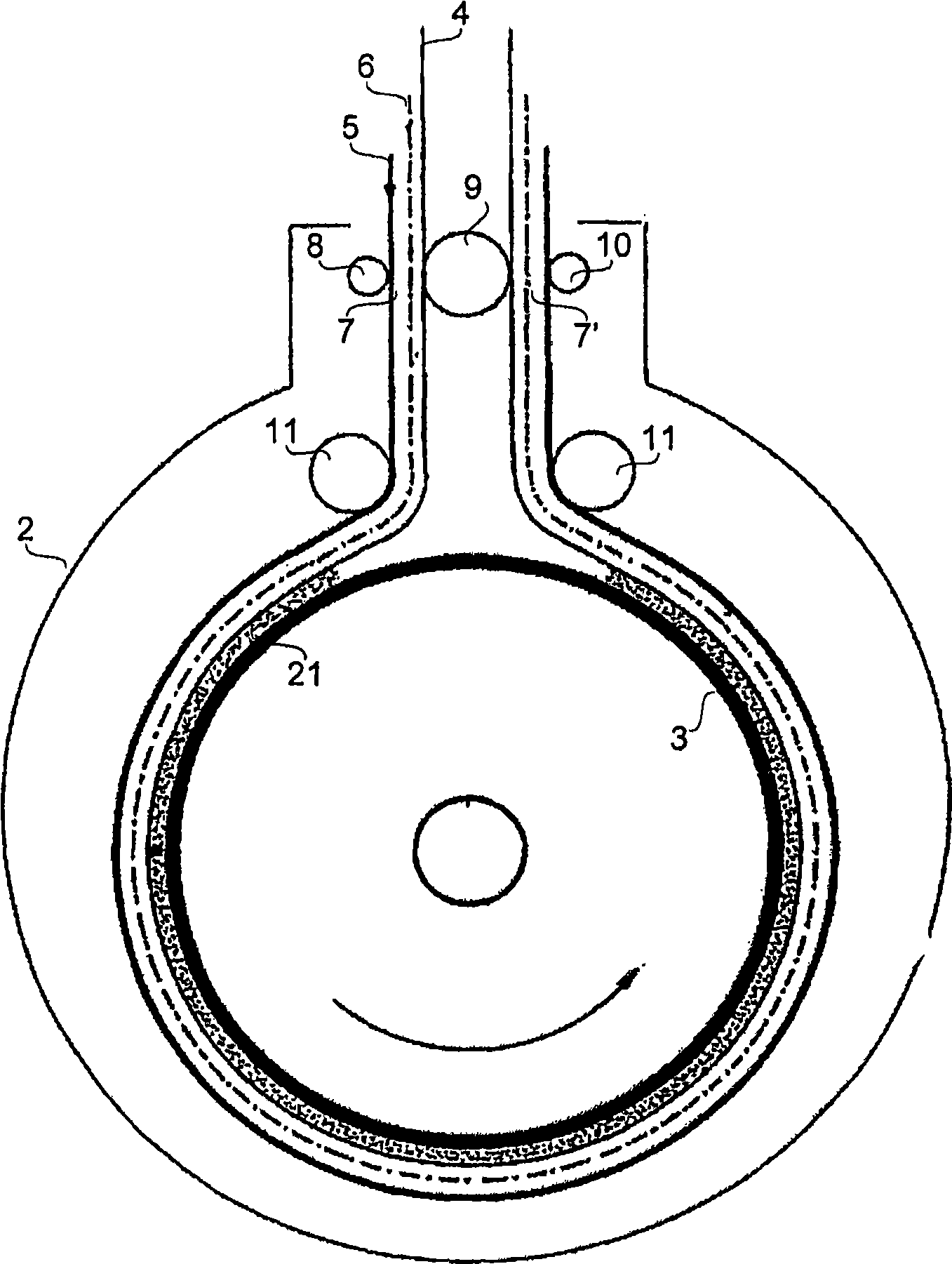 Apparatus for continuous decatizing in autoclave