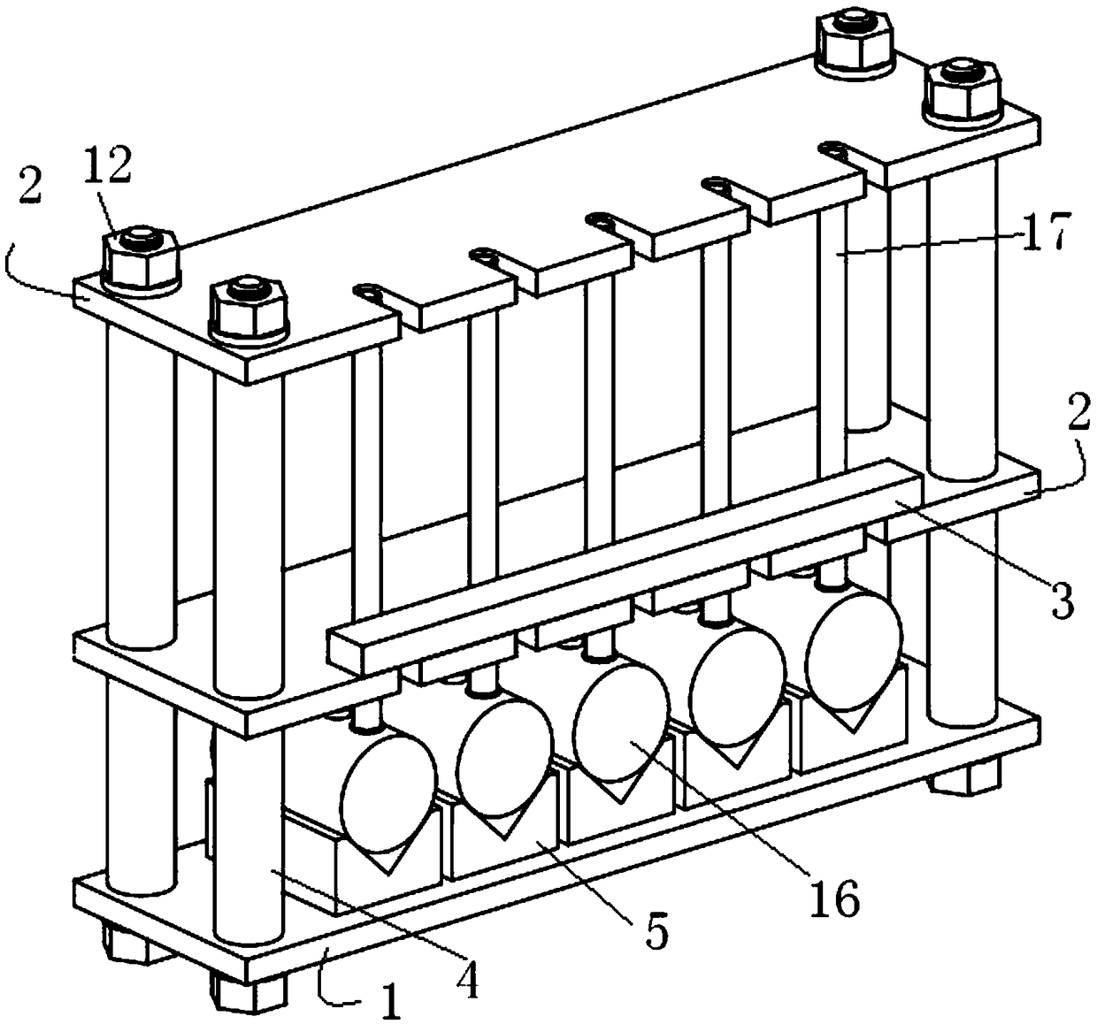 A collector and exhaust pipe welding fixture