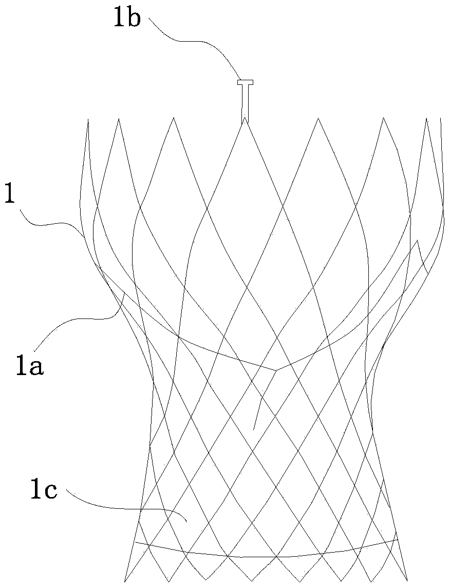 Stent device with draped skirt, machining method, skirt draping method and heart valve