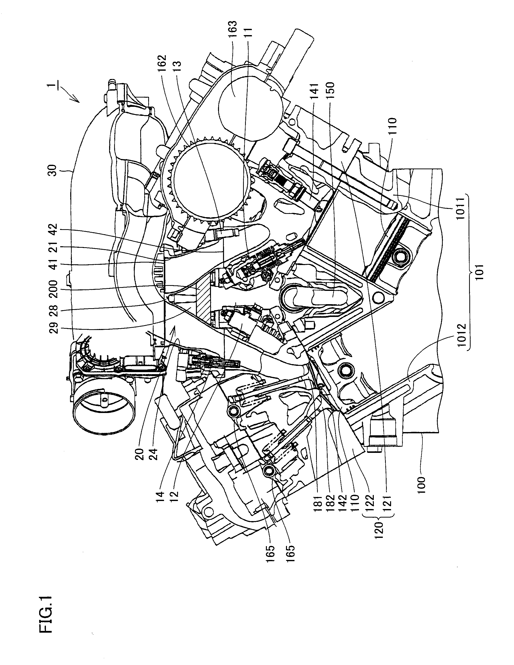 Sound insulation structure of internal combustion engine