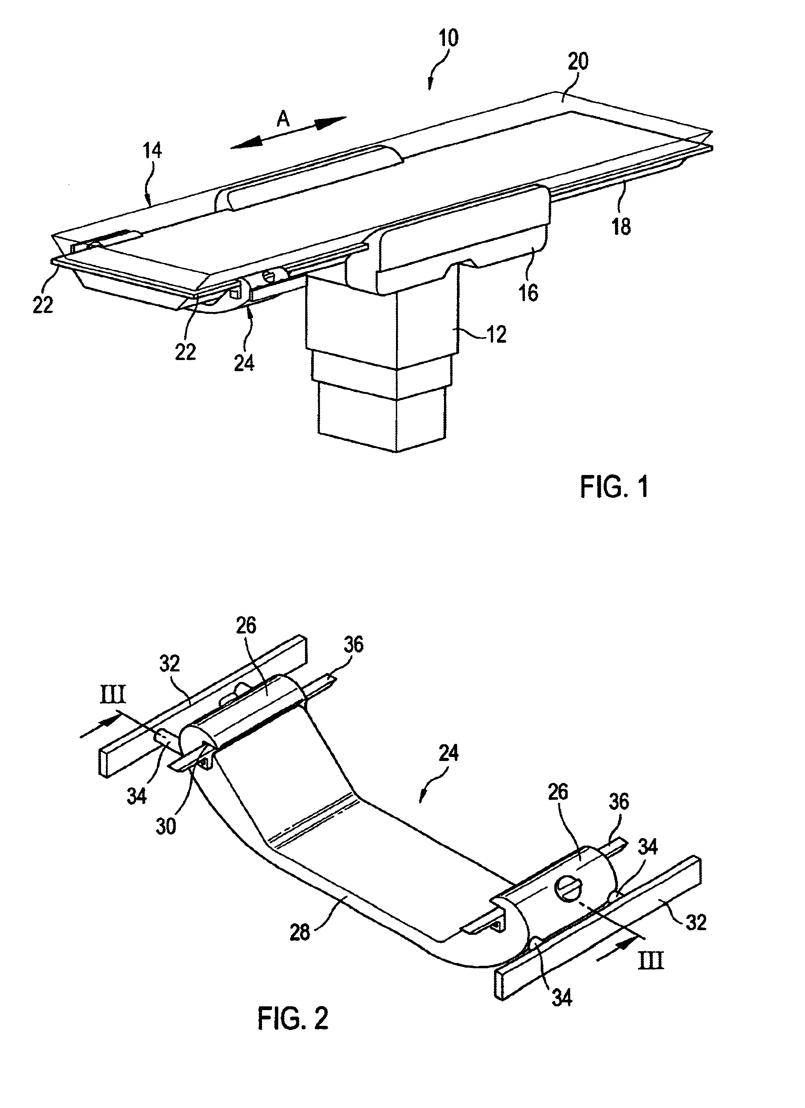 Arrangement for holding accessory parts to a patient support surface