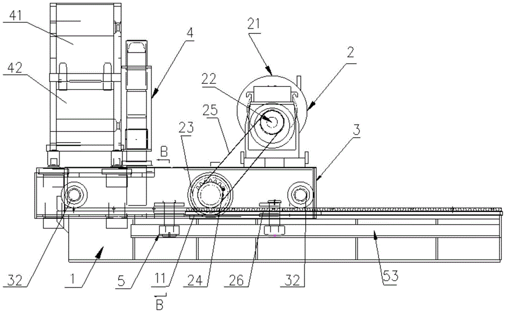 Cantilever type parallel roll leveler roll changing device