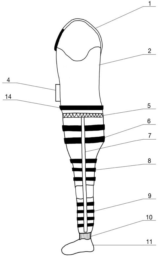 Self-regulation type pressure gradient anti-G suit and regulation method