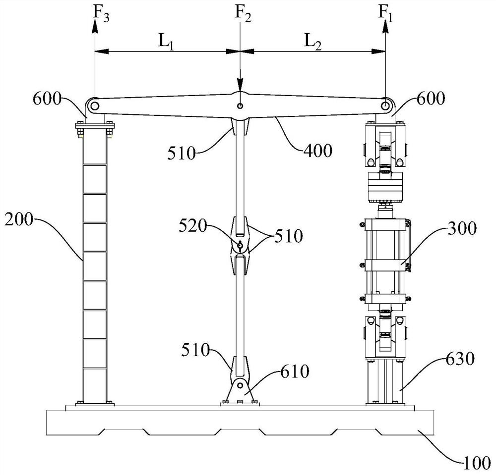 Tower crane connecting piece fatigue endurance test device and test method