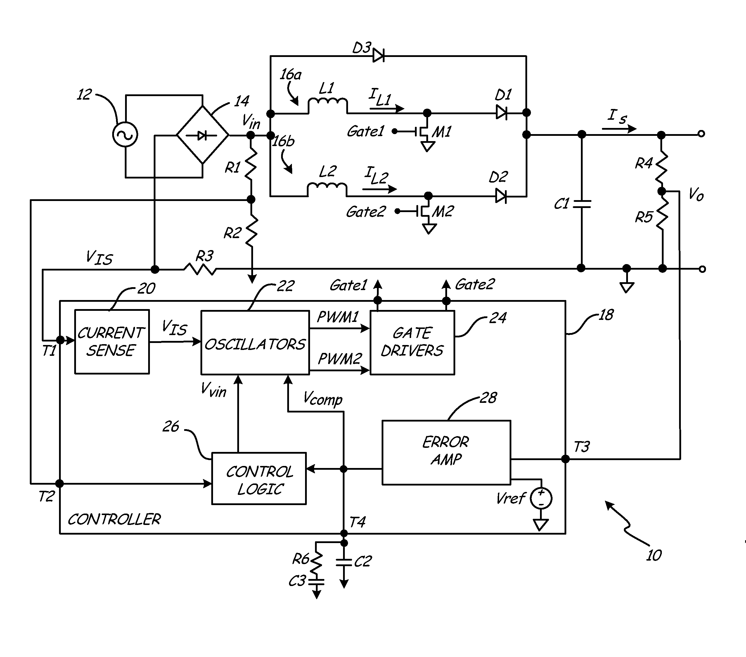 Time-limiting mode (TLM) for an interleaved power factor correction (PFC) converter