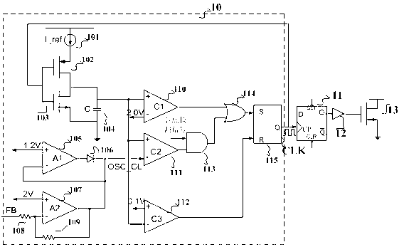 Frequency controller and switching power supply frequency control method