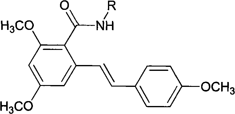 Resveratrol amide derivative and preparation method thereof