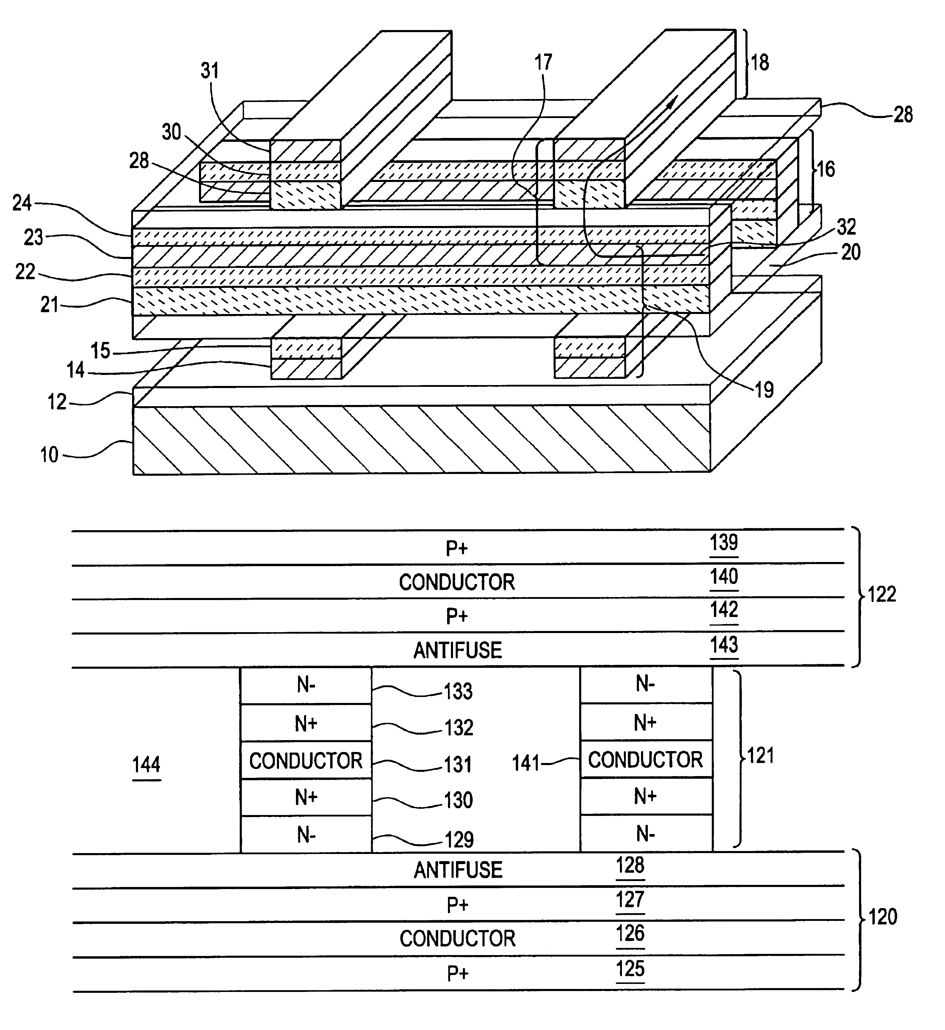 Nonvolatile memory on SOI and compound semiconductor substrates and method of fabrication