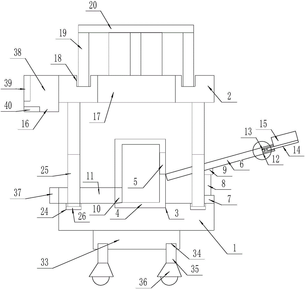 Bearing device of washing patient face