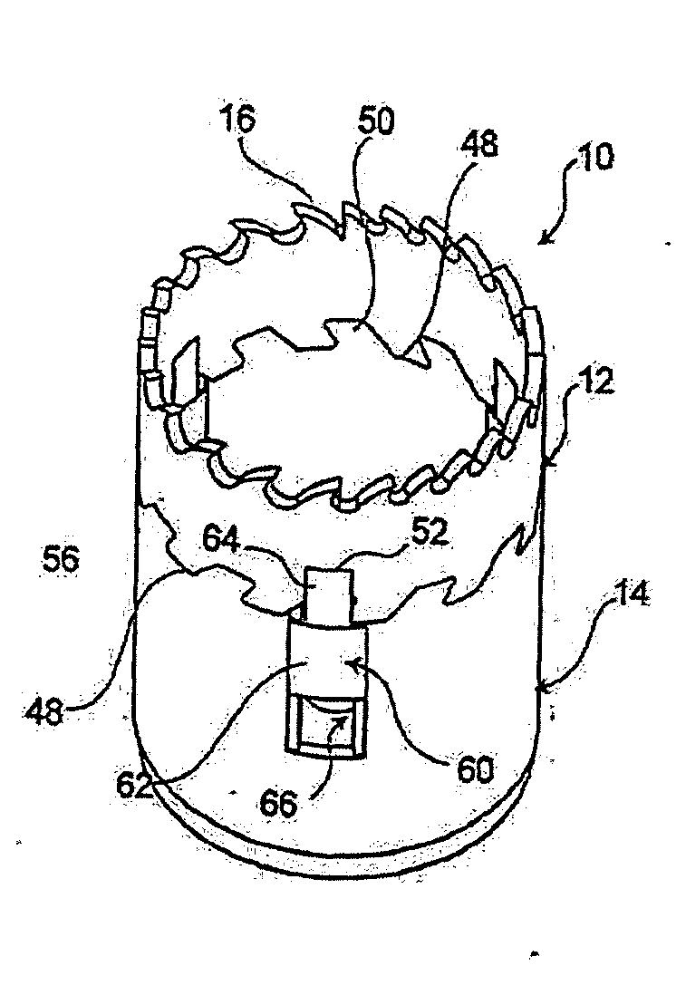 Hole saw with interchangeable cutting blades