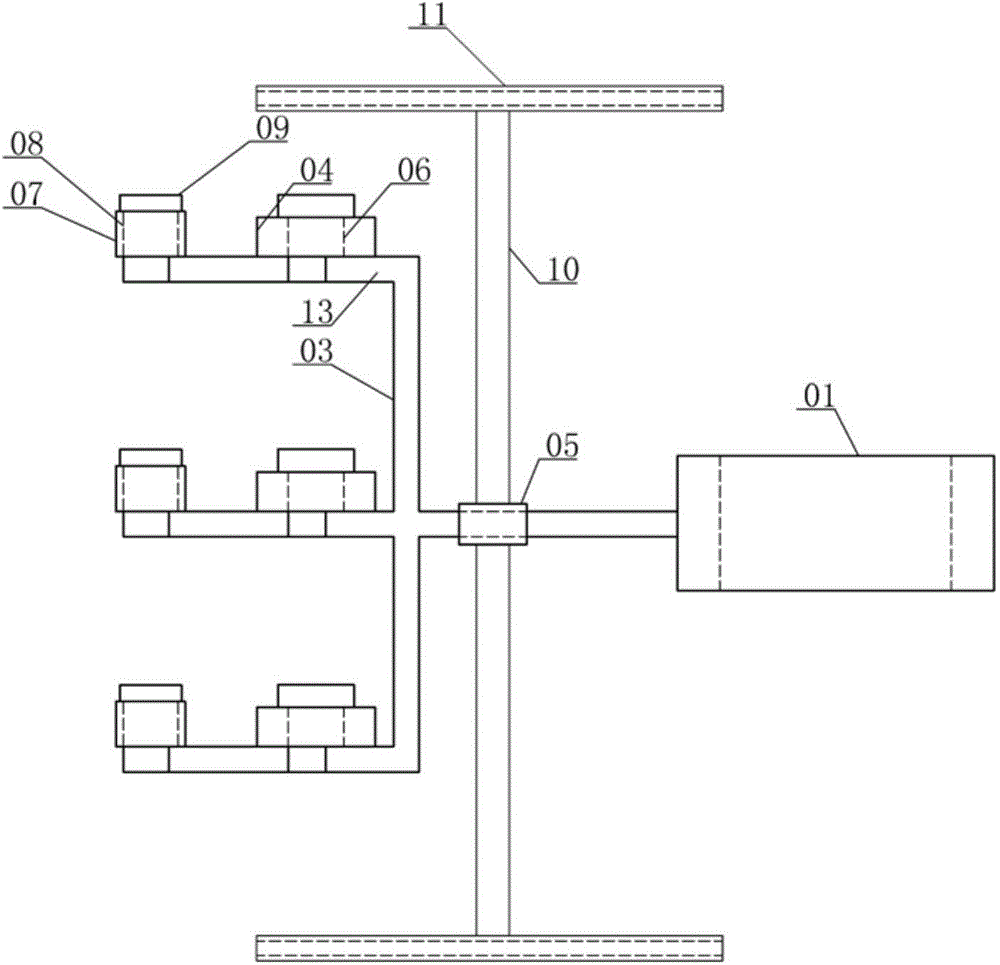 Special extending and unfolding device for carrying out oil membrane separation on crystalline dextrose saccharification liquid