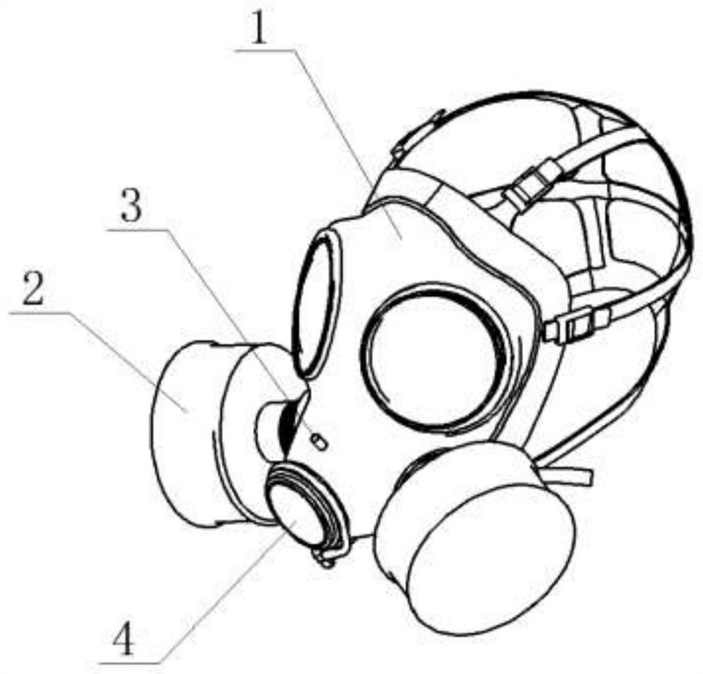 A gas mask used for fire escape in high-rise buildings