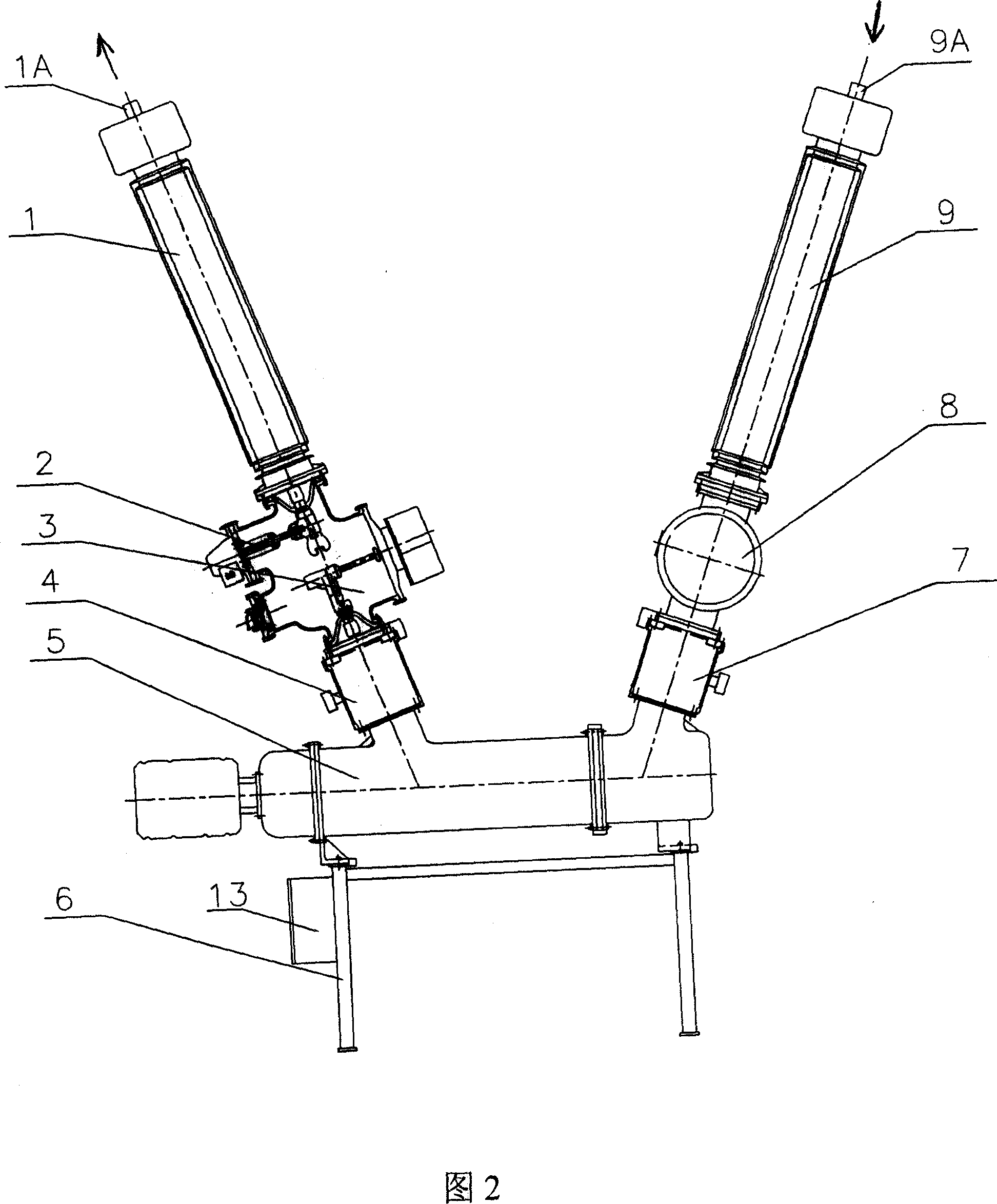 Gas-insulated combination switchgear