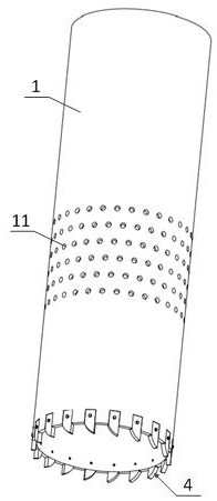 Anti-piping device for a full pile casing of a full slewing drilling machine