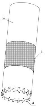 Anti-piping device for a full pile casing of a full slewing drilling machine