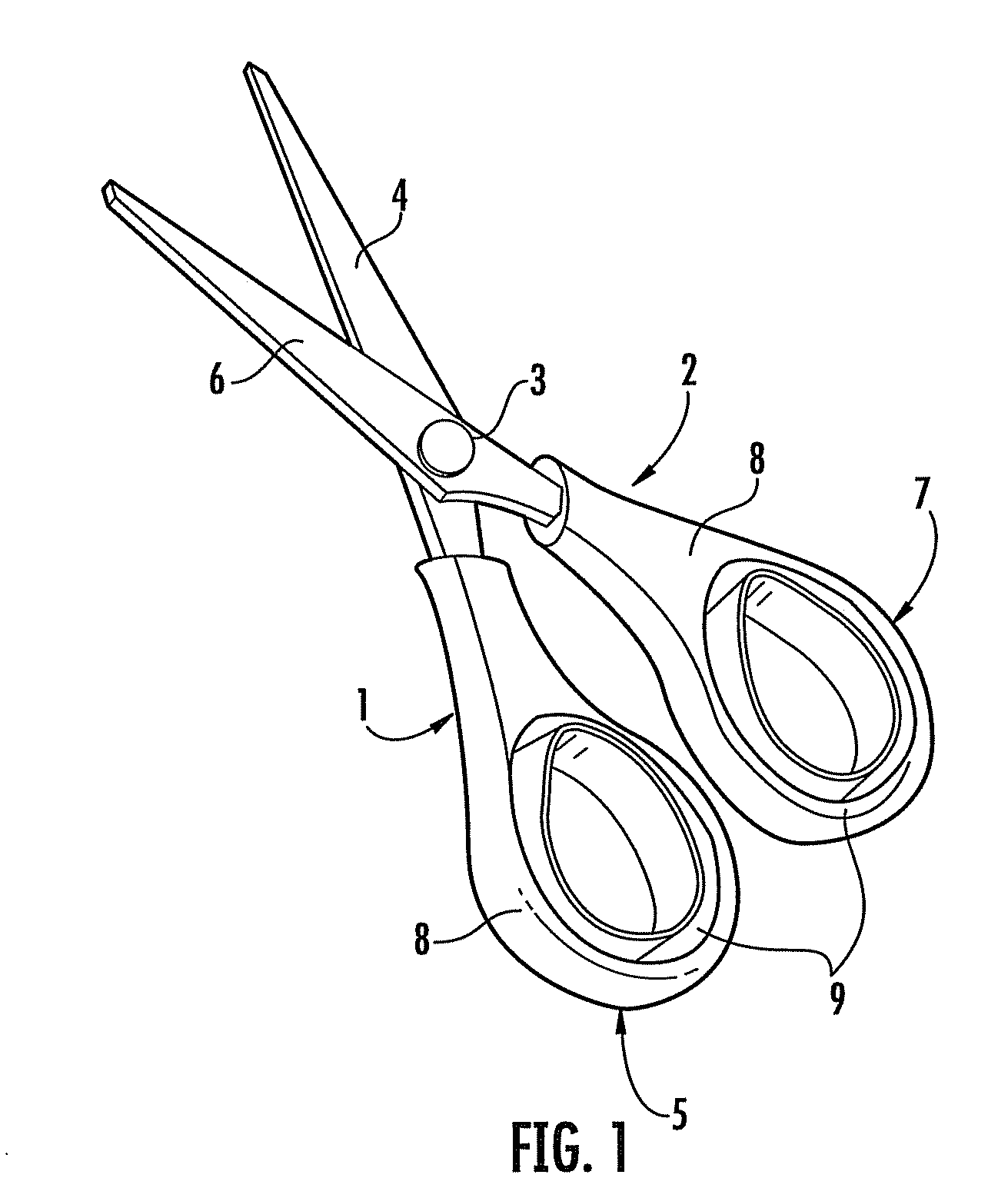 Scissors having handles with flexible rings