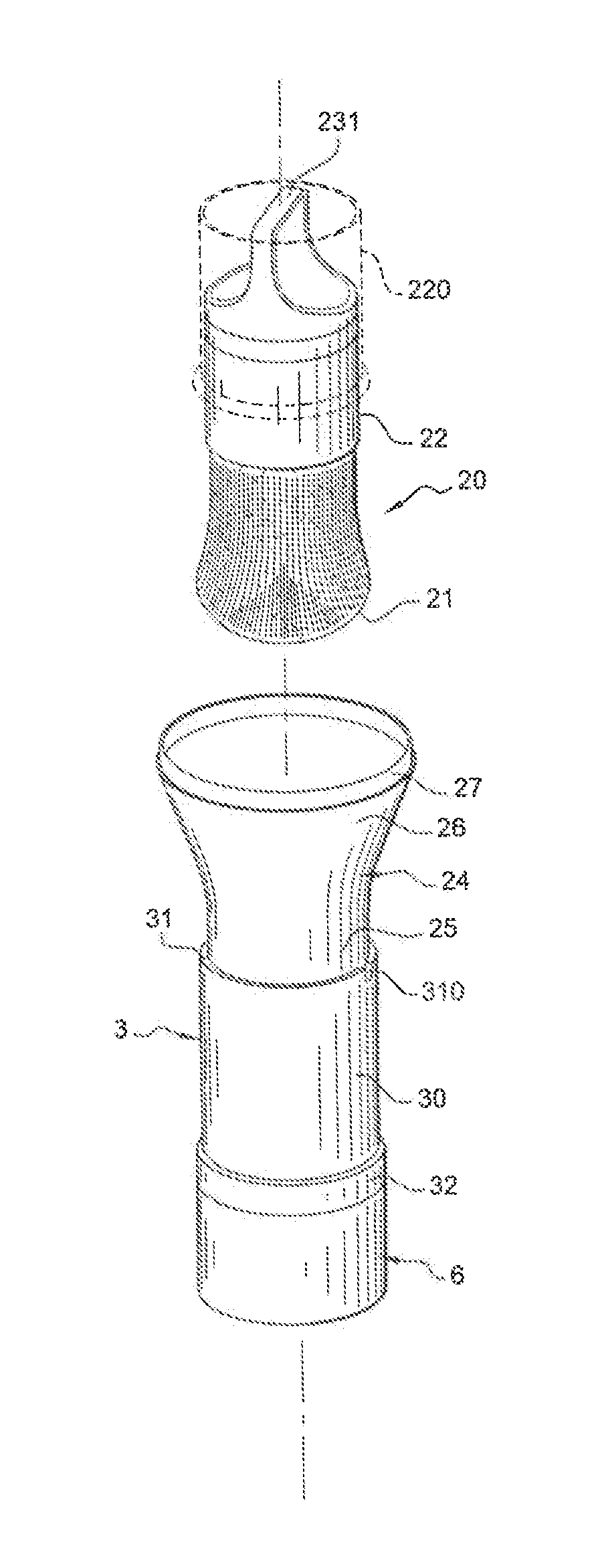 Device for packaging and applying a cosmetic product