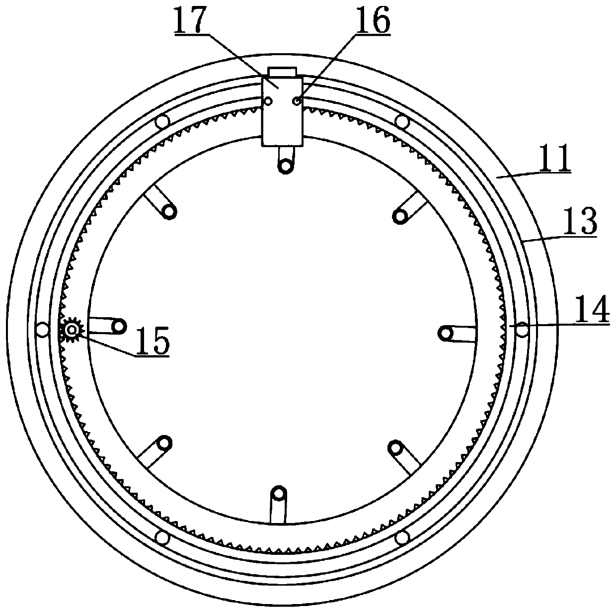 Conical pipe weld joint trimming device