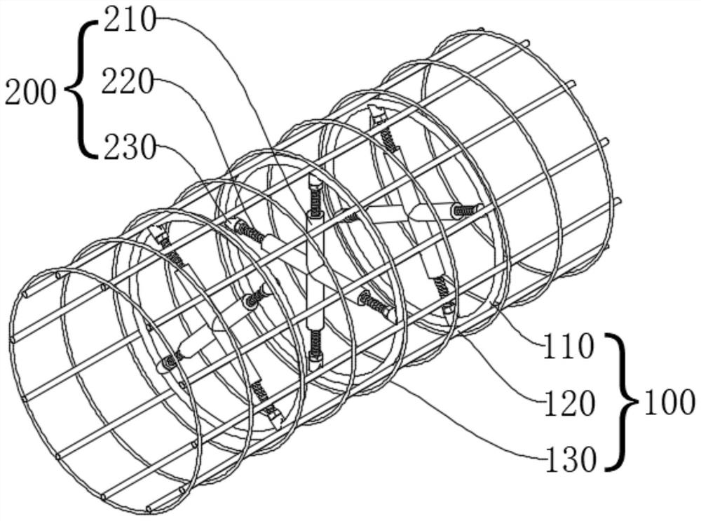 Supporting device and movable reinforcement cage