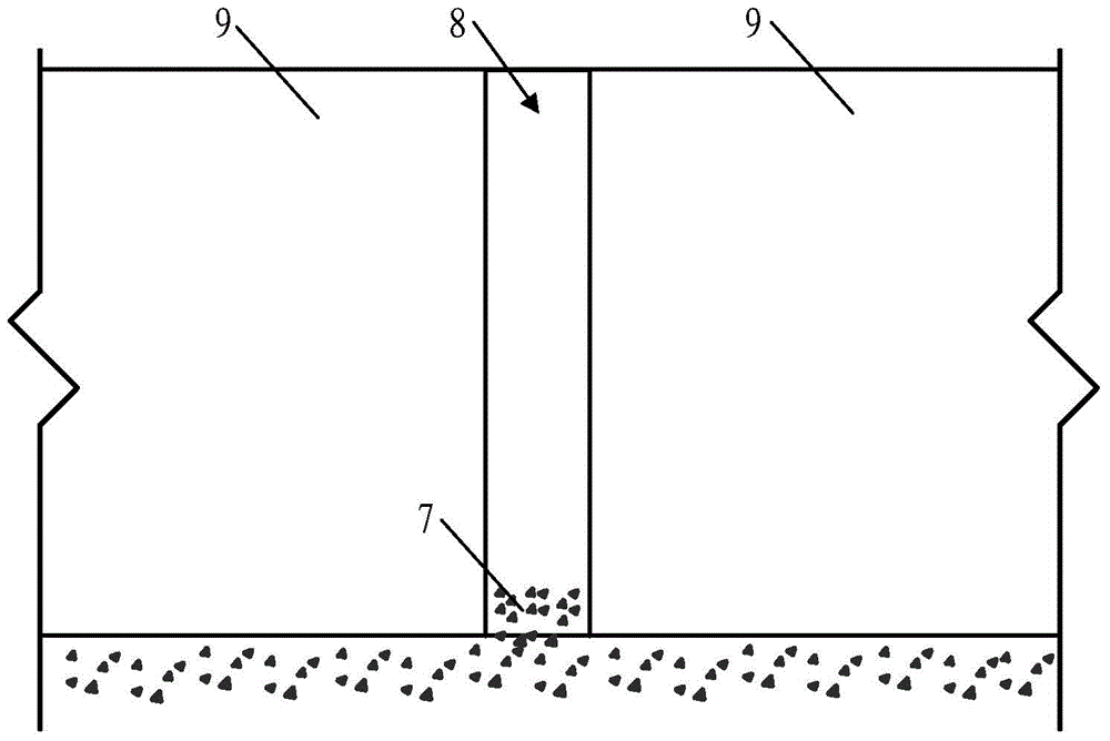 Gap filling structure and construction method for stone road surface