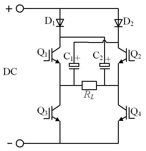 High-power direct current/square wave changing circuit and control method therefor