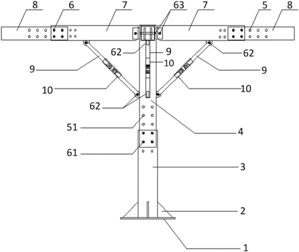 Supporting frame applicable to poured floor