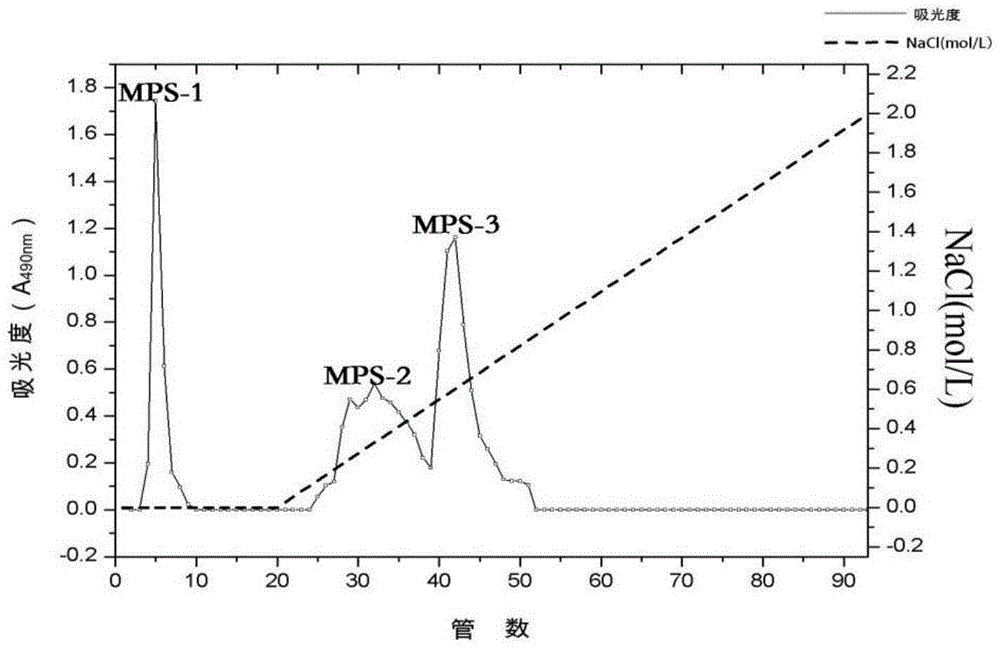 A kind of mulberry leaf polysaccharide and its separation and purification preparation method and application