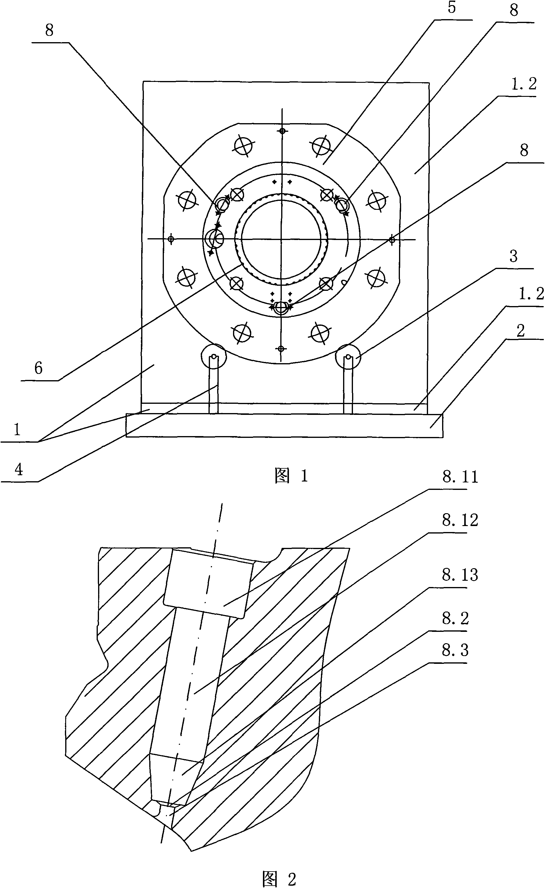 Processing method of fuel valve hole of marine diesel engine cylinder cover