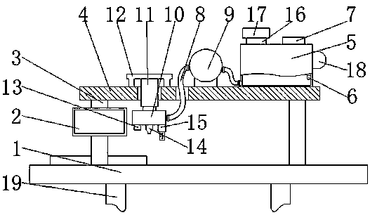 Gluing device for gluing straw board