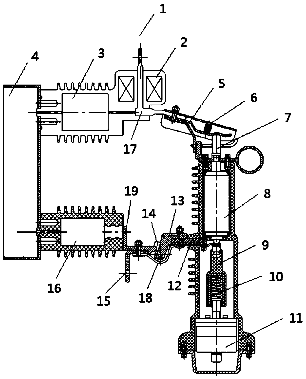 Single-phase recloser and three-phase linkage device and method