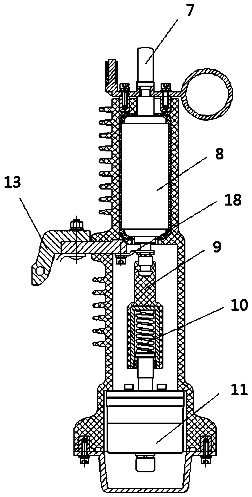 Single-phase recloser and three-phase linkage device and method