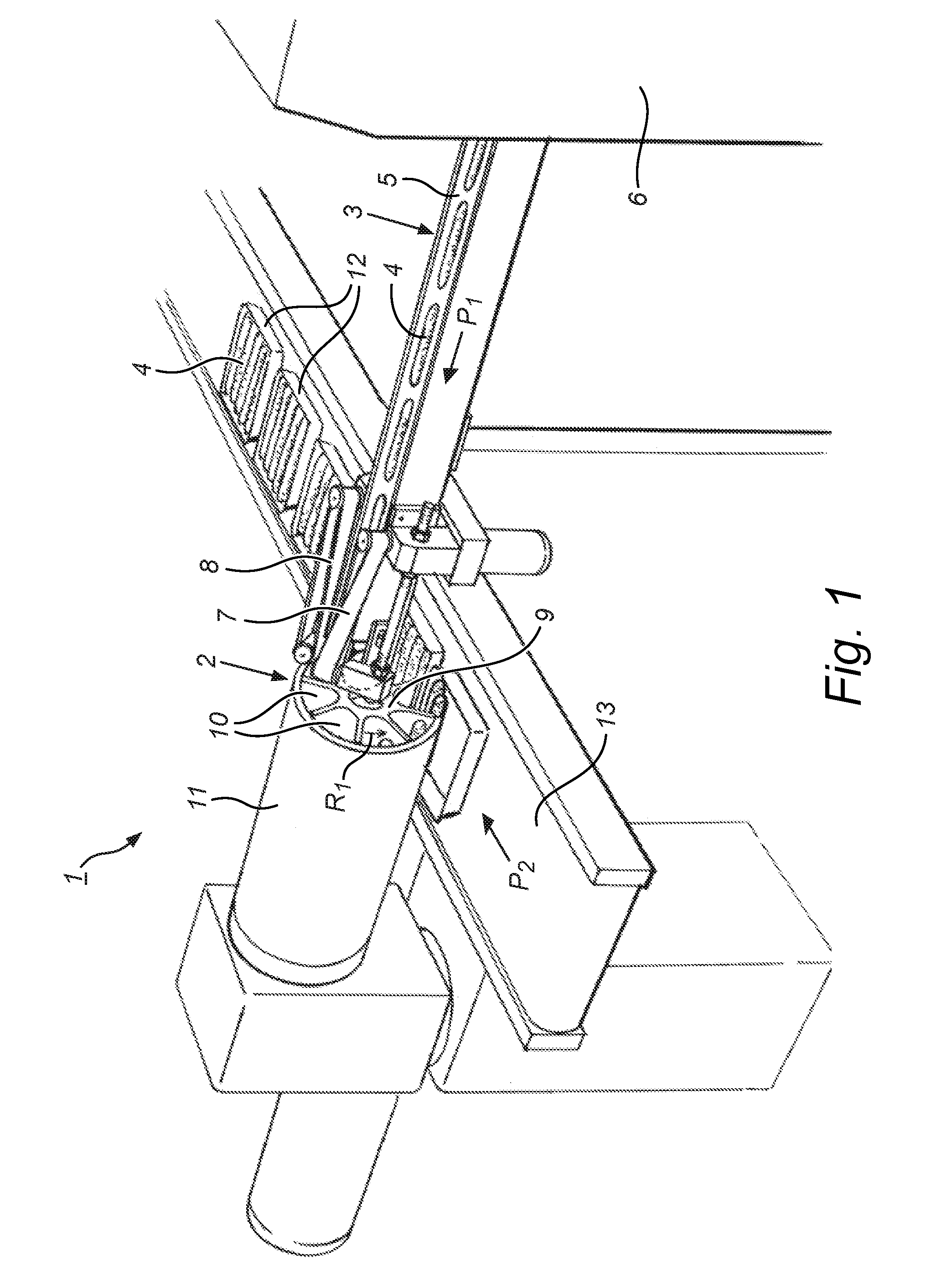 Device and method for transferring longitudinally supplied elongate food products