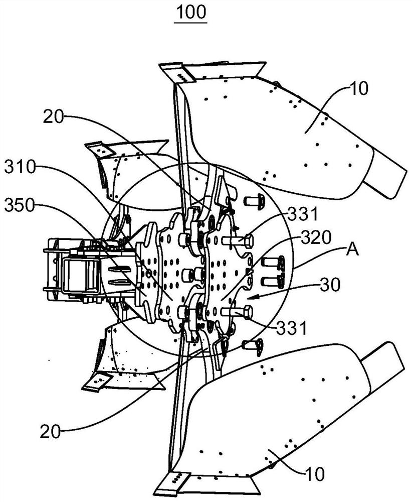 Plough share assembly, turnover plow, plough share assembly overload protection control method and tractor