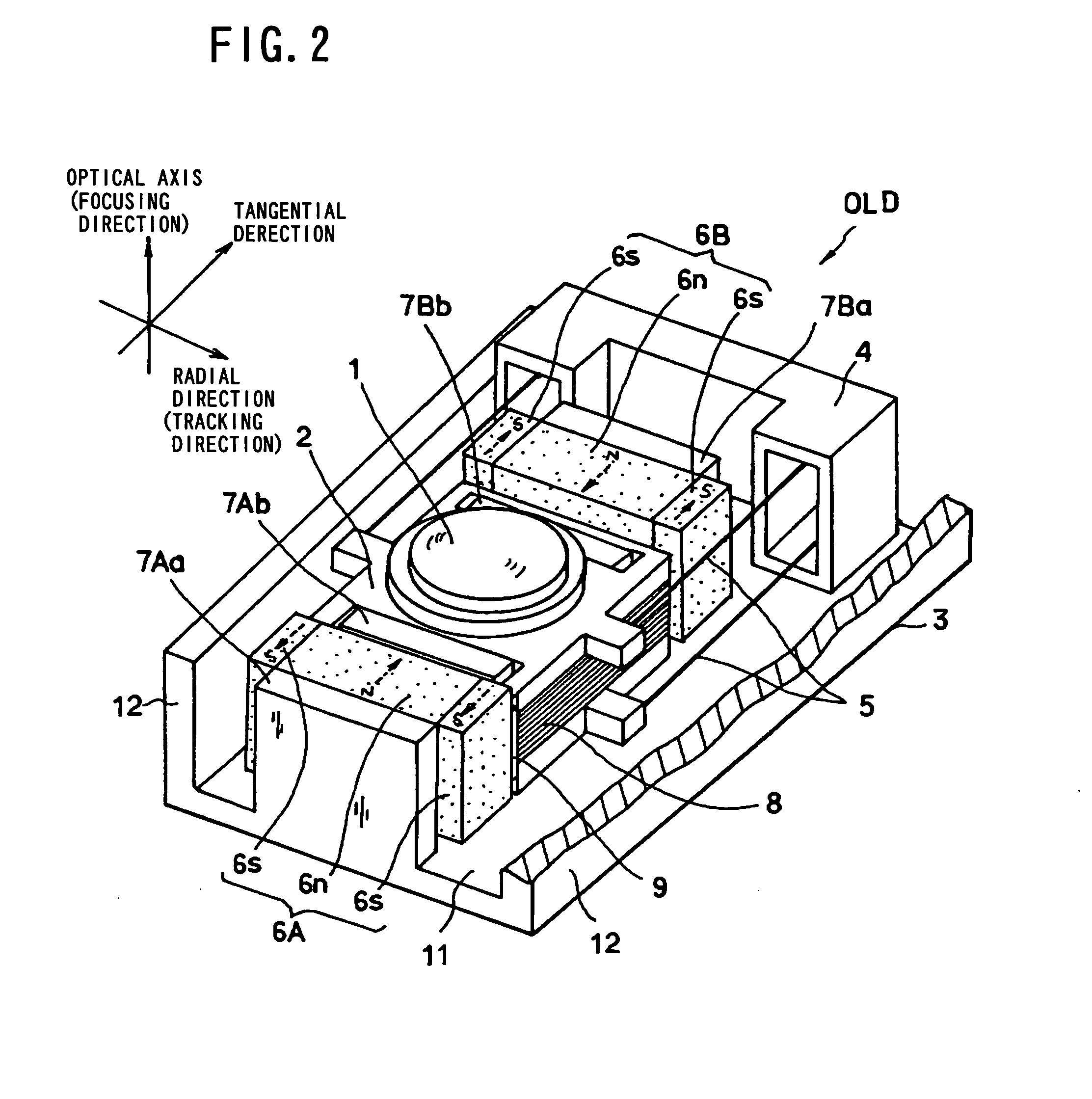 Objective lens driving apparatus for an optical head