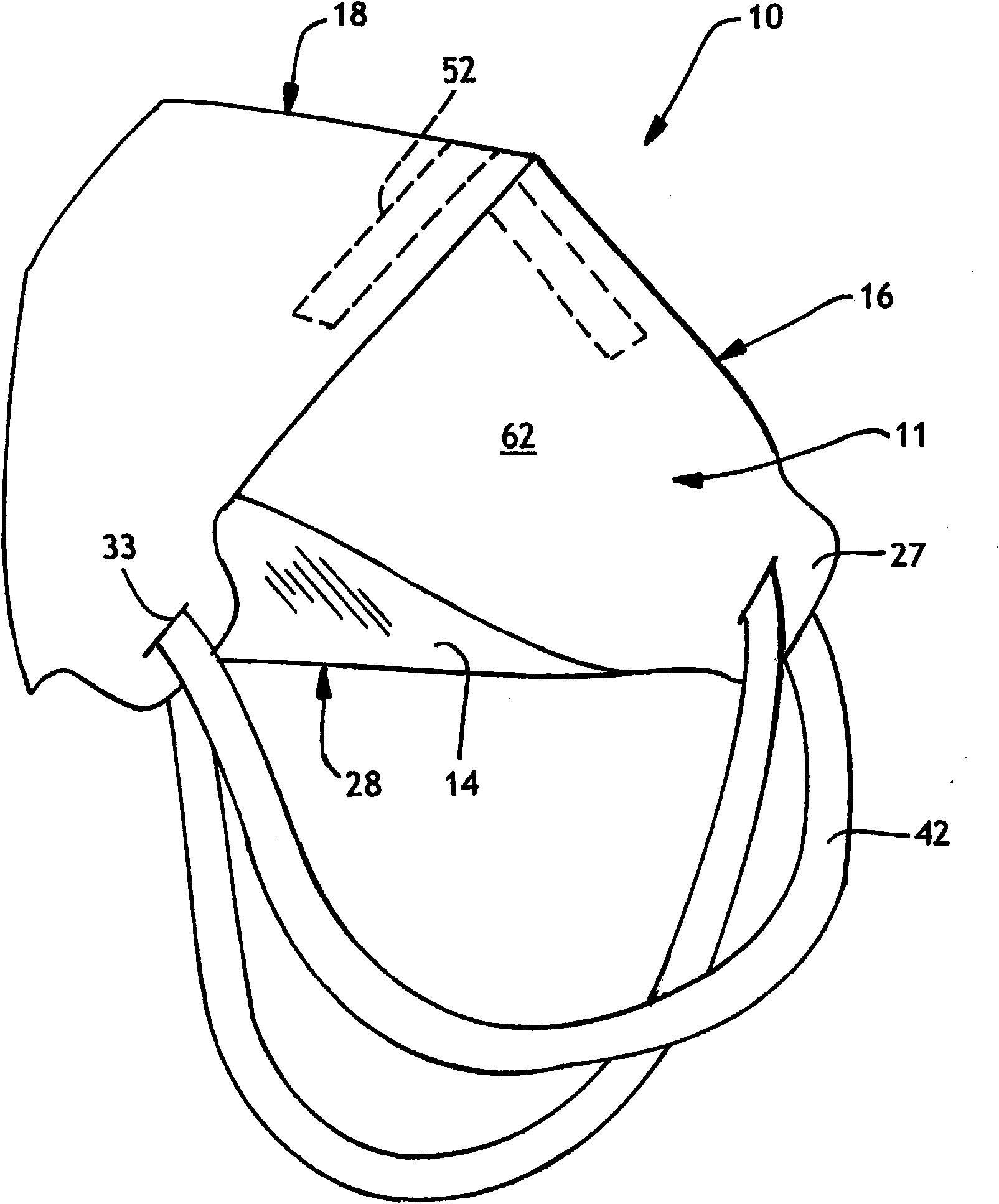 Respirator with stretch-panels