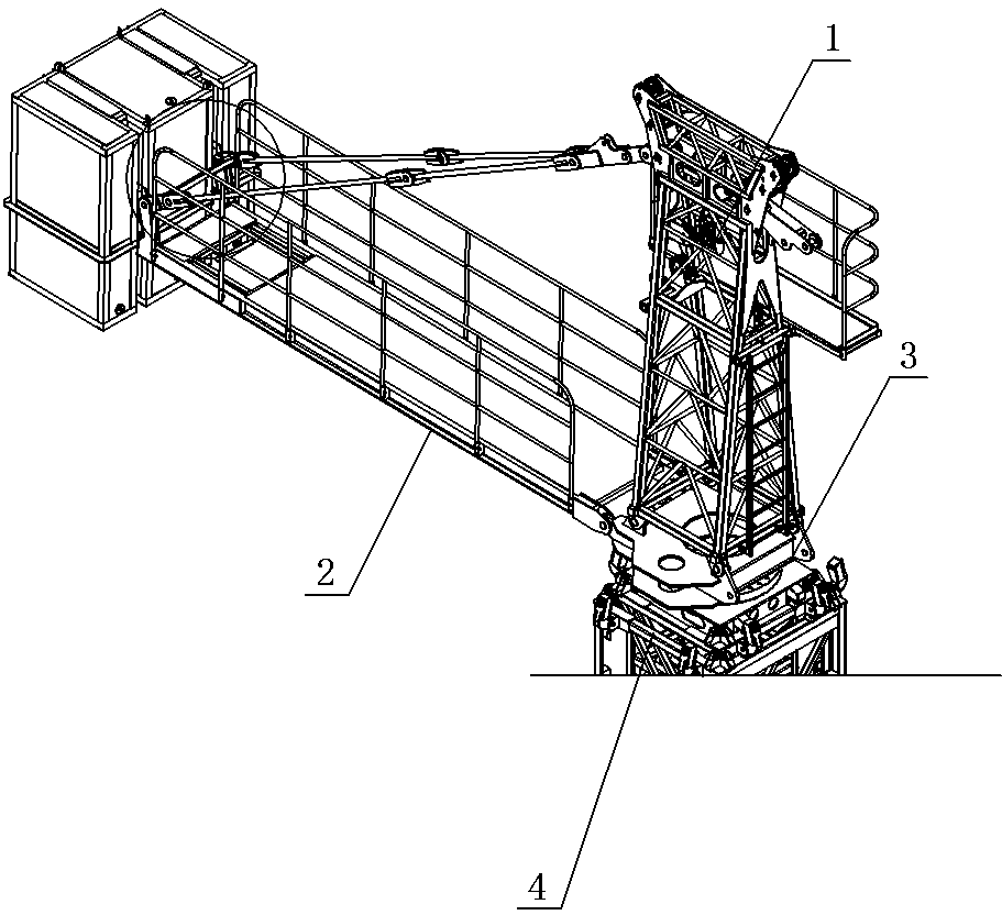 Foldable tower cap of miniature tower-type hoisting machinery