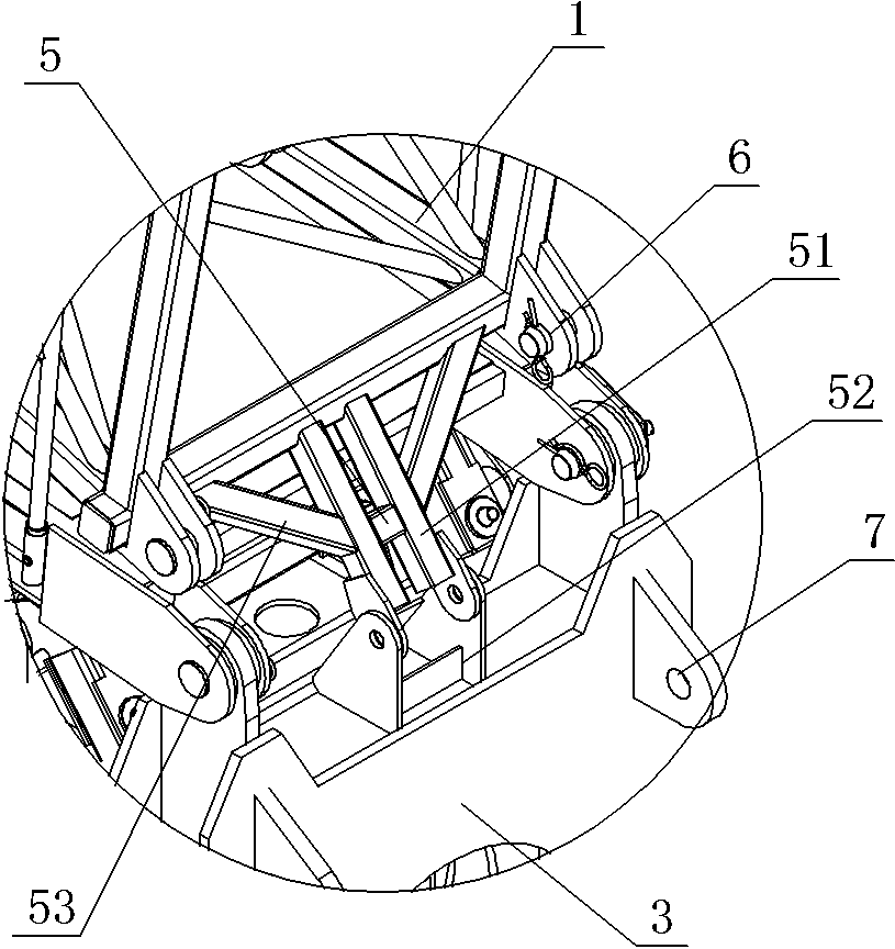 Foldable tower cap of miniature tower-type hoisting machinery