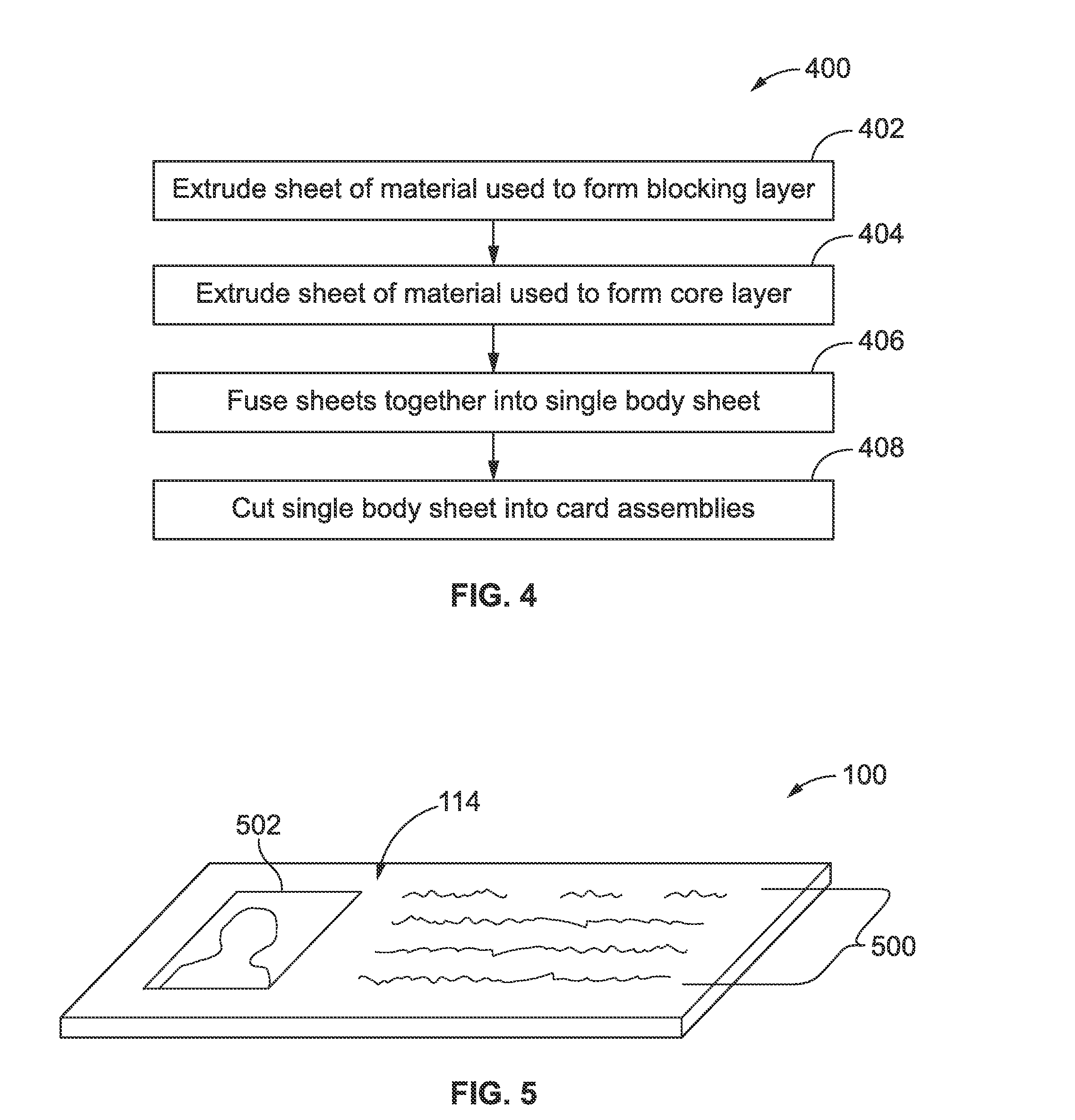 Extruded card assembly and method of manufacturing the same