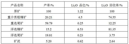 A kind of beneficiation method for pegmatite type spodumene