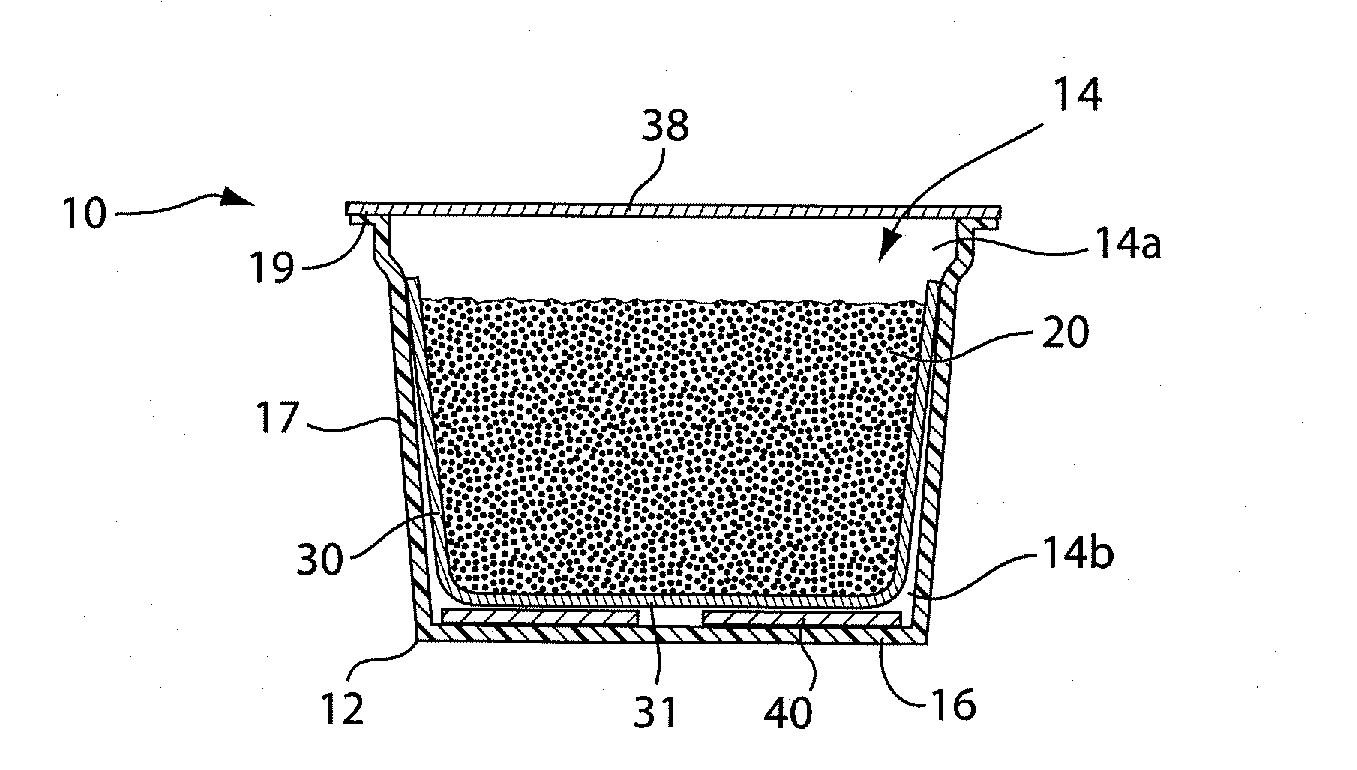 Beverage cartridge with filter guard