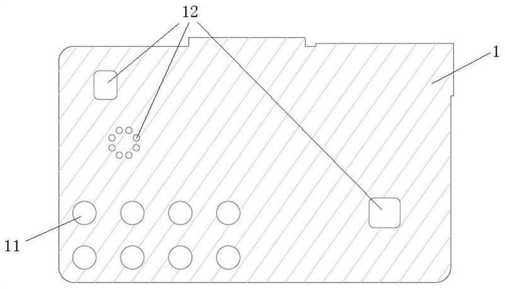 Smart card middle material manufacturing method and middle material structure